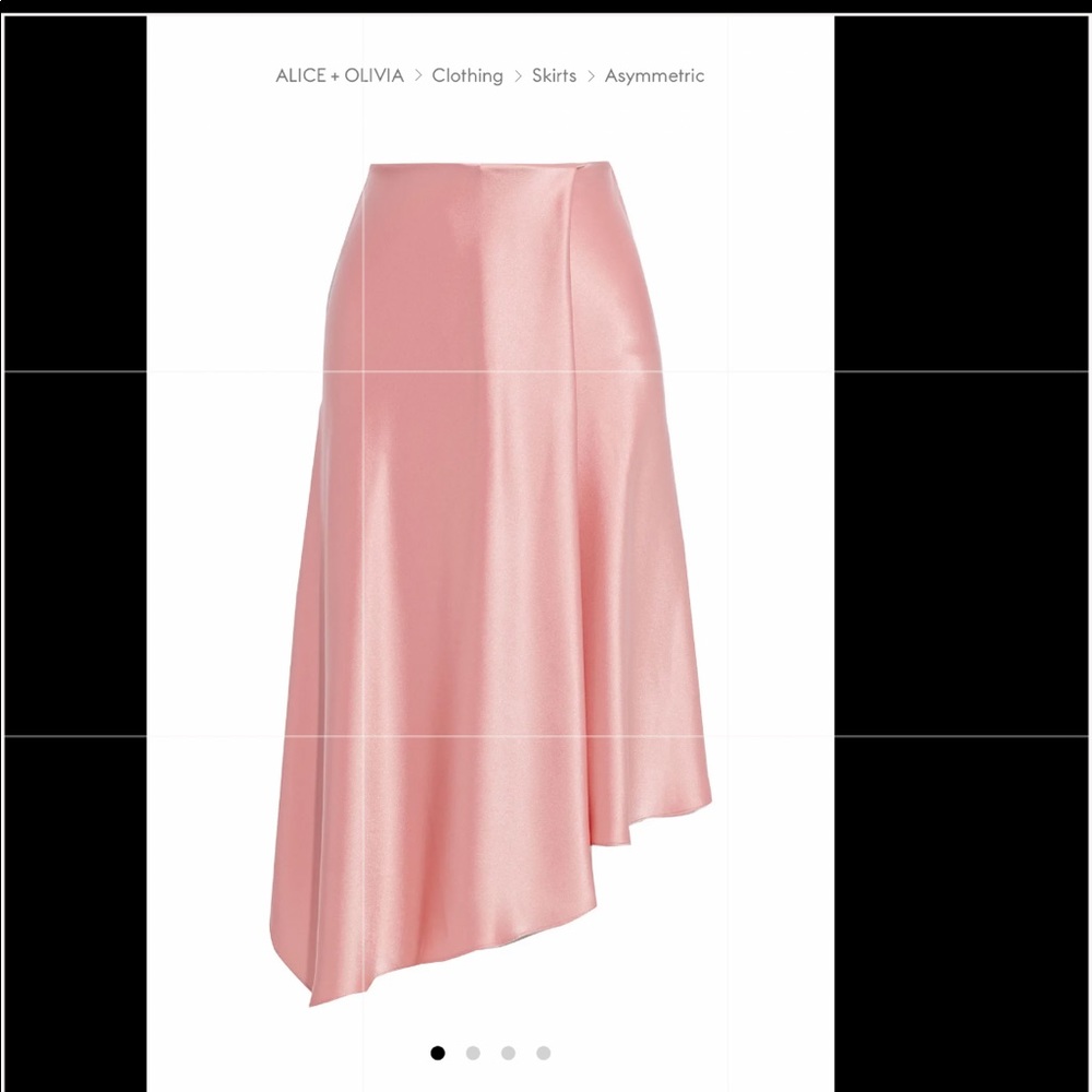 asymmetric satin skirt ALICE + OLIVIA